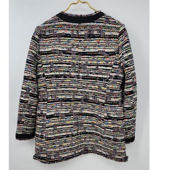 New NWOT Ann Taylor Tweed Full Zip Jacket Medium - Picture 2 of 9